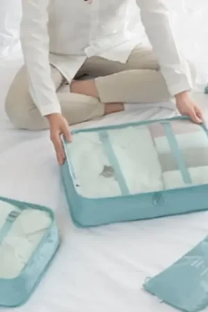 Kit 7 Pecas Bolsa Organizadora para Mala Roupas Bagagem Viagem