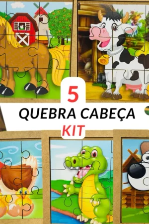 Kit 5 Quebra Cabeças
